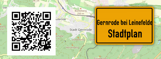 Stadtplan Gernrode bei Leinefelde