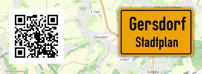 Stadtplan Gersdorf, Kreis Hersfeld