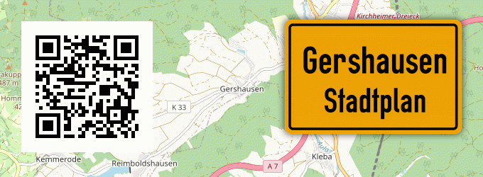 Stadtplan Gershausen