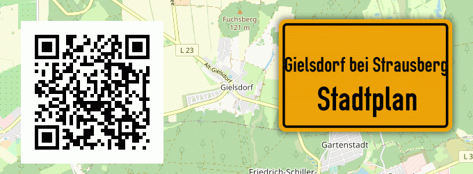 Stadtplan Gielsdorf bei Strausberg