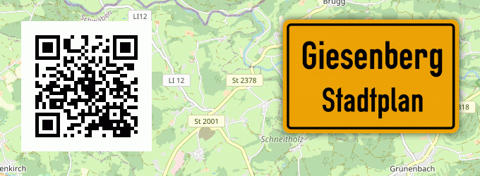 Stadtplan Giesenberg, Allgäu