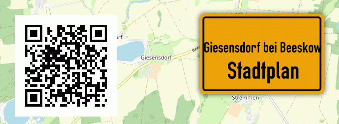 Stadtplan Giesensdorf bei Beeskow