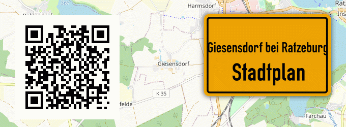 Stadtplan Giesensdorf bei Ratzeburg