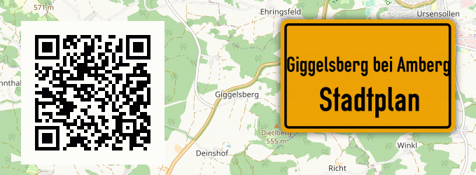 Stadtplan Giggelsberg bei Amberg, Oberpfalz