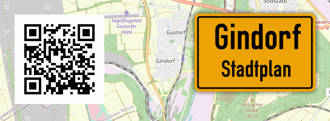 Stadtplan Gindorf, Kreis Grevenbroich