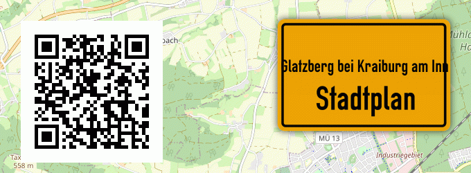 Stadtplan Glatzberg bei Kraiburg am Inn