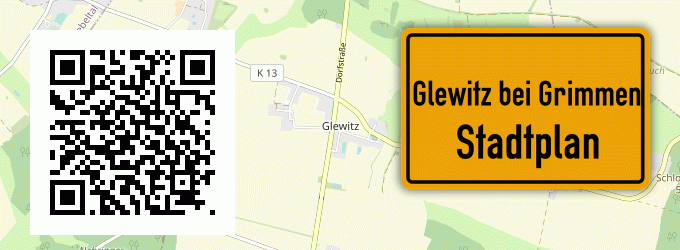 Stadtplan Glewitz bei Grimmen