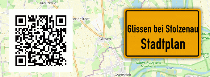Stadtplan Glissen bei Stolzenau, Weser