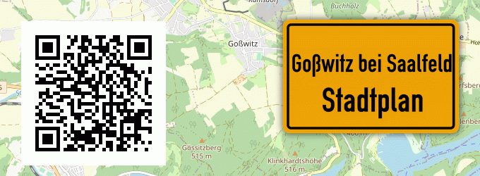Stadtplan Goßwitz bei Saalfeld