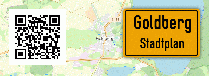 Stadtplan Goldberg, Mecklenburg