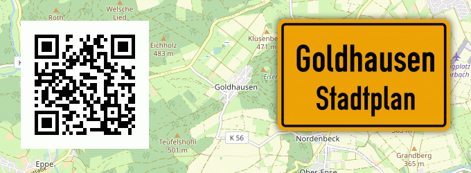 Stadtplan Goldhausen, Waldeck