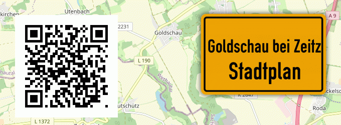 Stadtplan Goldschau bei Zeitz, Elster