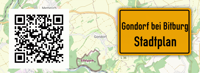 Stadtplan Gondorf bei Bitburg