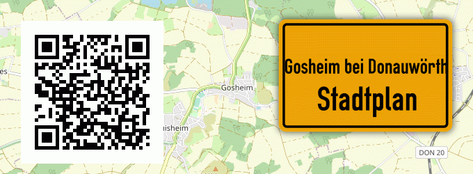 Stadtplan Gosheim bei Donauwörth