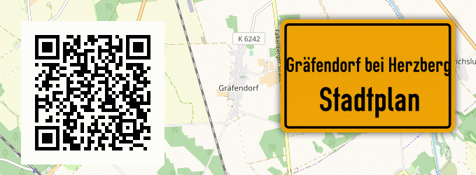 Stadtplan Gräfendorf bei Herzberg, Elster