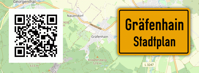 Stadtplan Gräfenhain, Thüringen