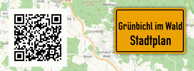Stadtplan Grünbichl im Wald