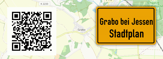 Stadtplan Grabo bei Jessen, Elster