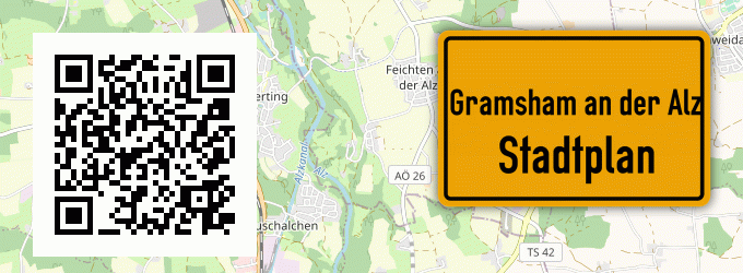 Stadtplan Gramsham an der Alz