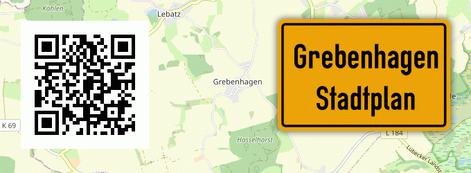 Stadtplan Grebenhagen, Kreis Ziegenhain, Hessen