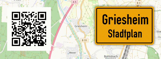 Stadtplan Griesheim, Hessen