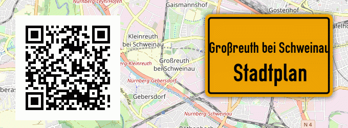 Stadtplan Großreuth bei Schweinau