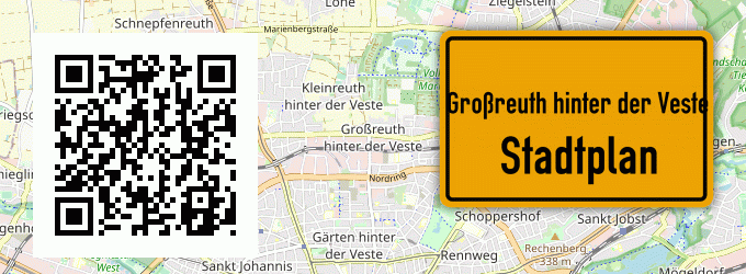 Stadtplan Großreuth hinter der Veste