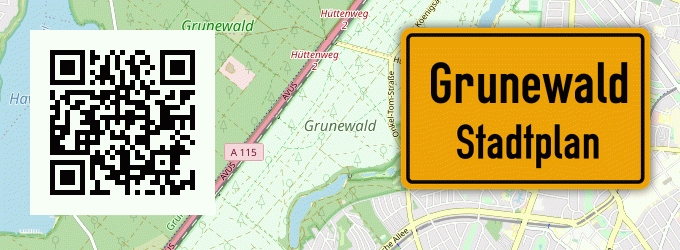 Stadtplan Grunewald, Uckermark