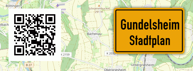 Stadtplan Gundelsheim, Mittelfranken