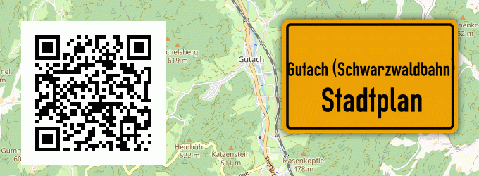 Stadtplan Gutach (Schwarzwaldbahn)