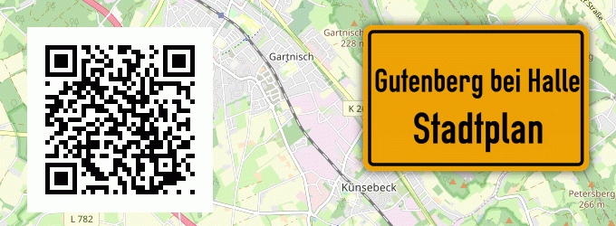 Stadtplan Gutenberg bei Halle