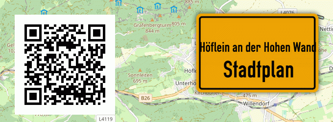 Stadtplan Höflein an der Hohen Wand