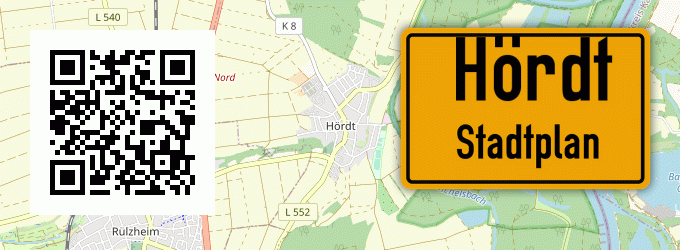 Stadtplan Hördt, Pfalz