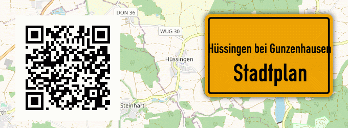 Stadtplan Hüssingen bei Gunzenhausen, Mittelfranken