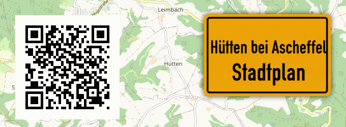Stadtplan Hütten bei Ascheffel
