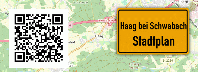Stadtplan Haag bei Schwabach