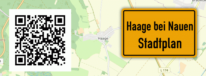 Stadtplan Haage bei Nauen