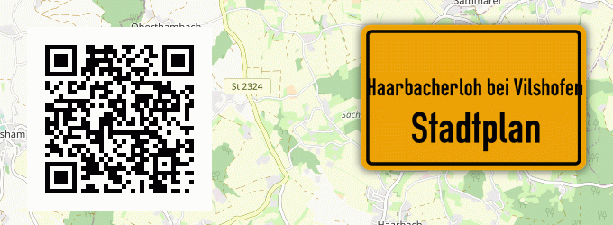 Stadtplan Haarbacherloh bei Vilshofen, Niederbayern