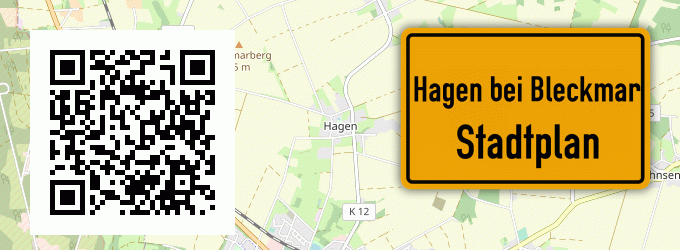 Stadtplan Hagen bei Bleckmar