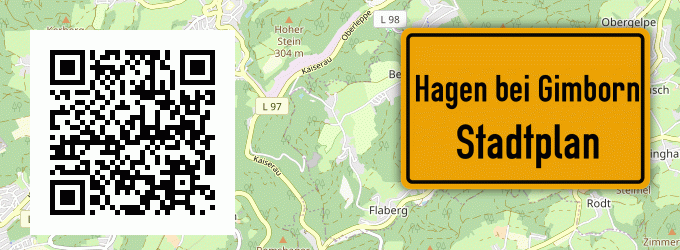 Stadtplan Hagen bei Gimborn
