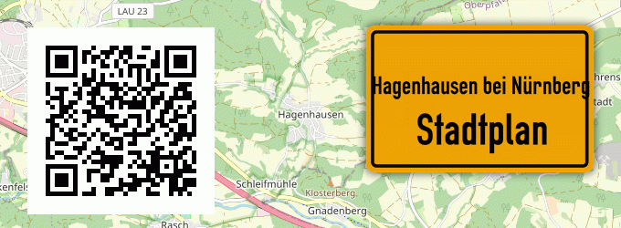 Stadtplan Hagenhausen bei Nürnberg