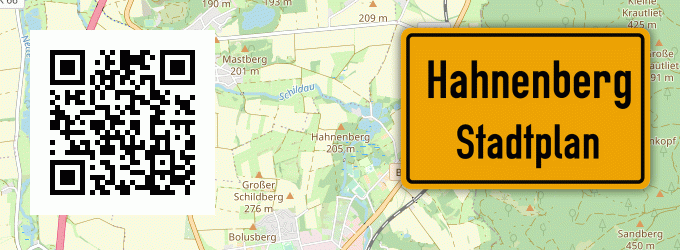 Stadtplan Hahnenberg, Kreis Nienburg, Weser