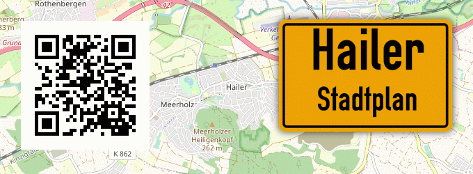 Stadtplan Hailer, Kreis Gelnhausen