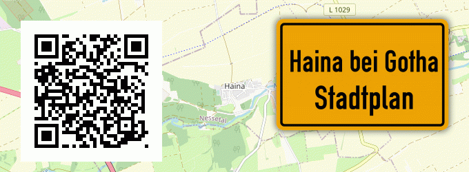 Stadtplan Haina bei Gotha