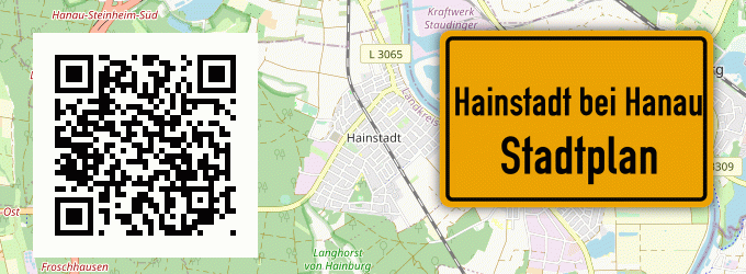 Stadtplan Hainstadt bei Hanau
