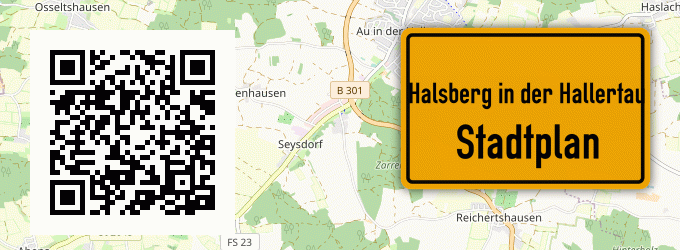 Stadtplan Halsberg in der Hallertau