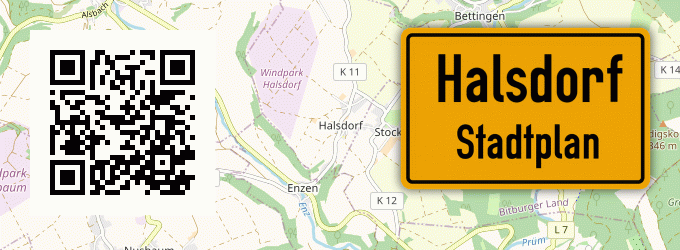 Stadtplan Halsdorf, Eifel