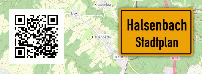 Stadtplan Halsenbach