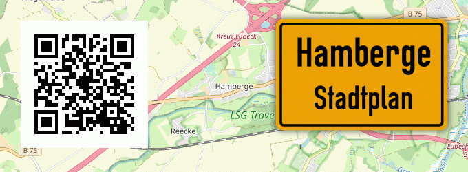 Stadtplan Hamberge, Holstein