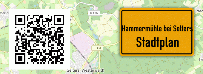 Stadtplan Hammermühle bei Selters, Westerwald